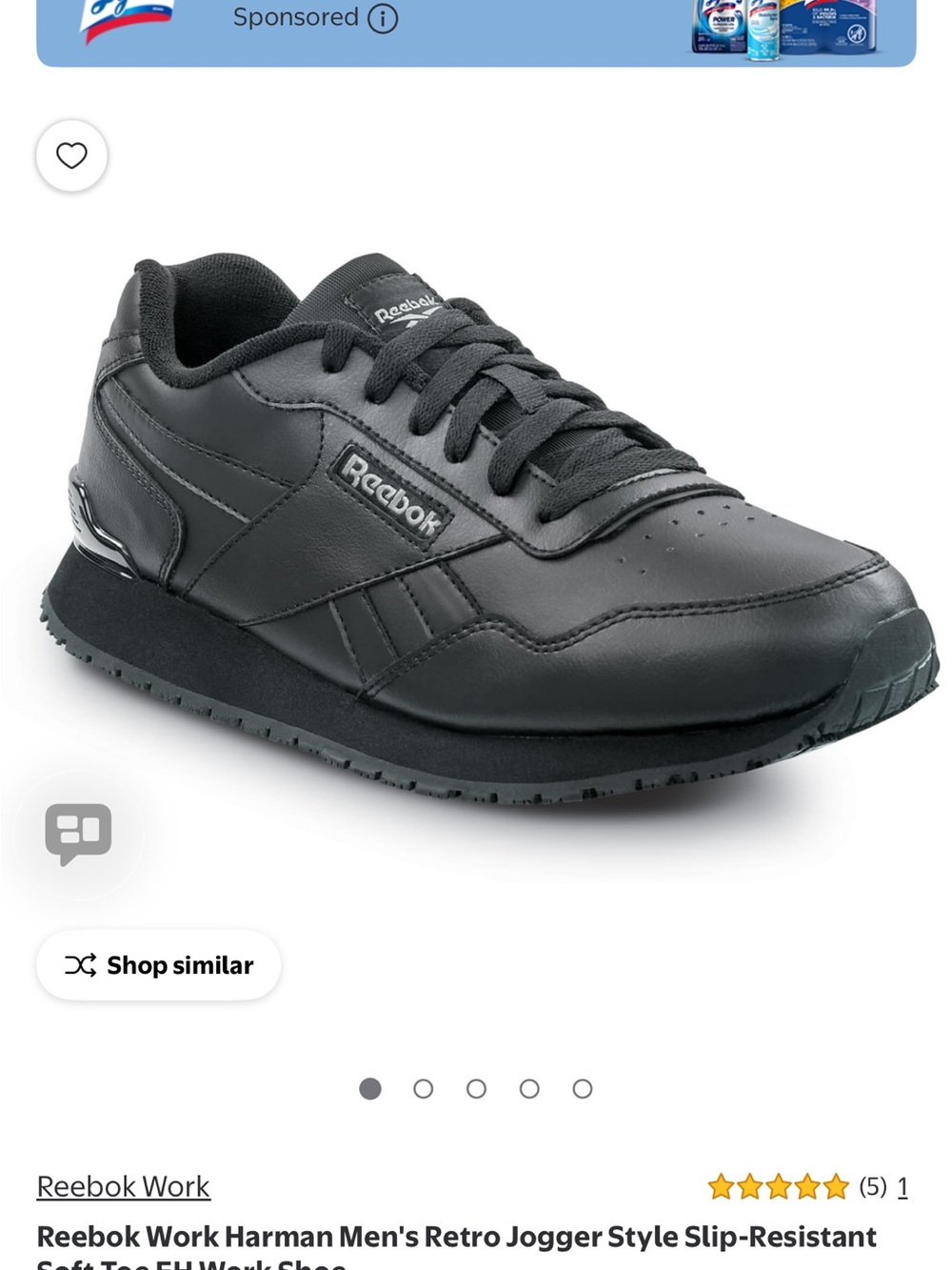 Reebok Work Harman Men's Retro
Jogger Style Slip-Resistant
Soft Toe EH Work Shoe